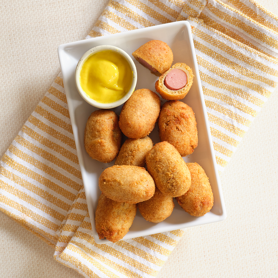 Mini chicken corn dogs best sale